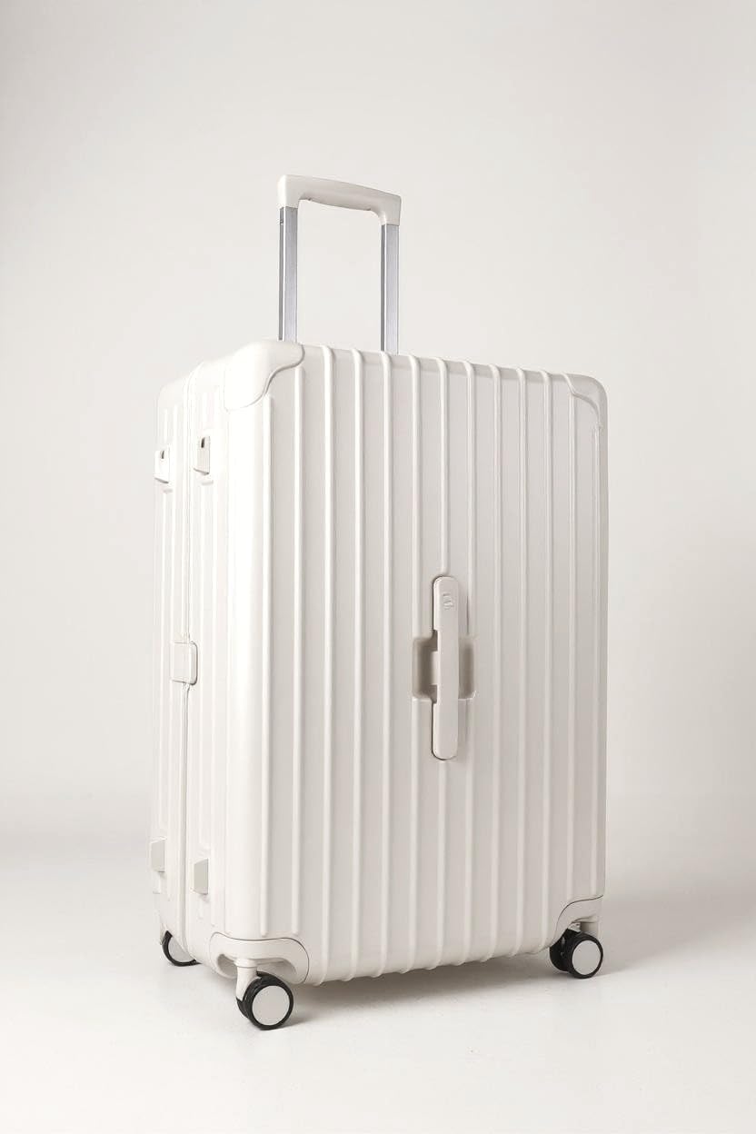Thumbnail 6 de JLY Lightweight 3-Piece Luggage Set with TSA Lock and Built-In Cupholder (Ivory White, L 75.5cm)