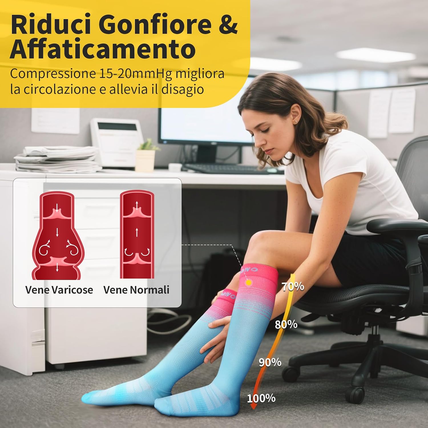 Detalle de CAMBIVO Calze Compressione Graduata 15-20 mmHg