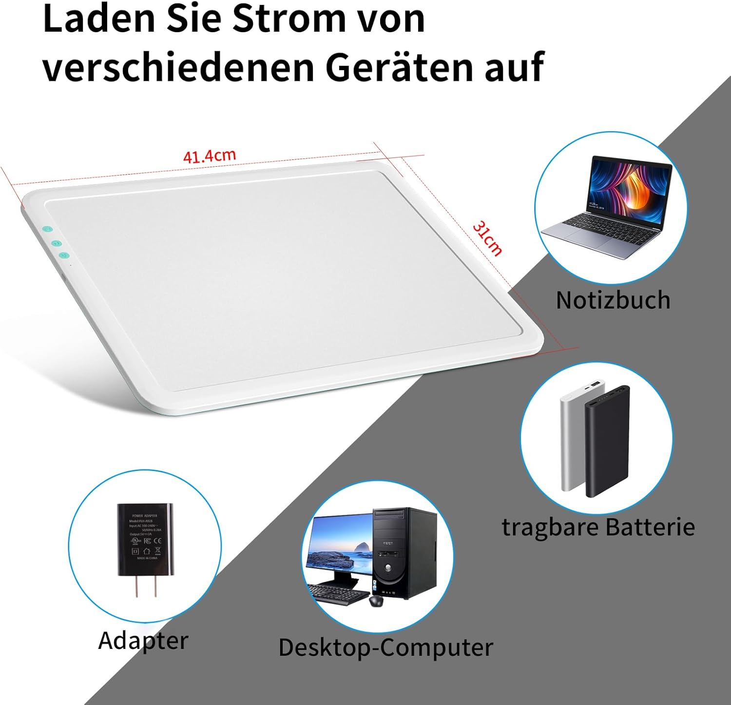 Thumbnail 5 de TOHETO A3 Mesa de Luz LED Recargable Brillo Ajustable 💡