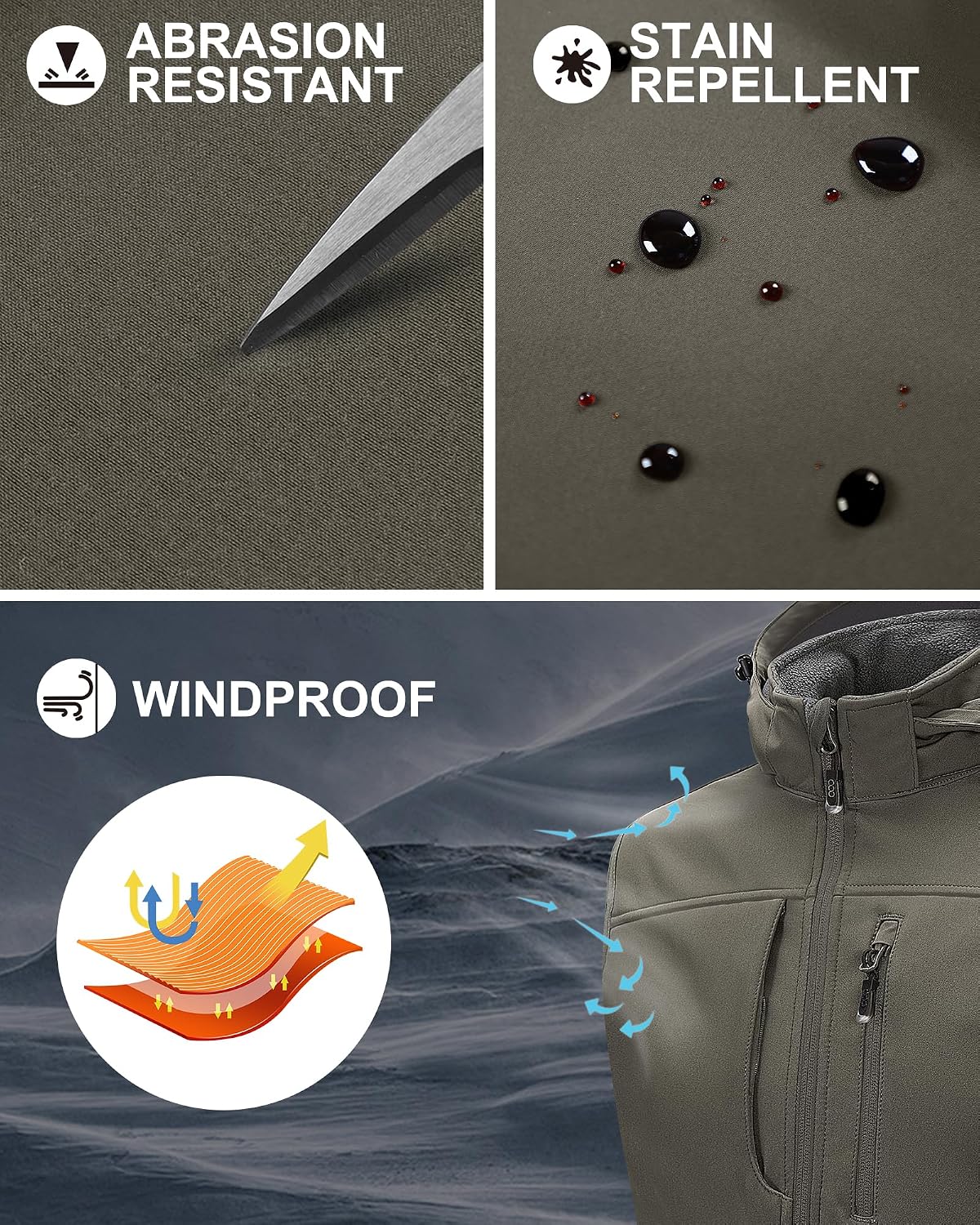 Thumbnail 5 de 33,000ft men’s waterproof softshell gilet