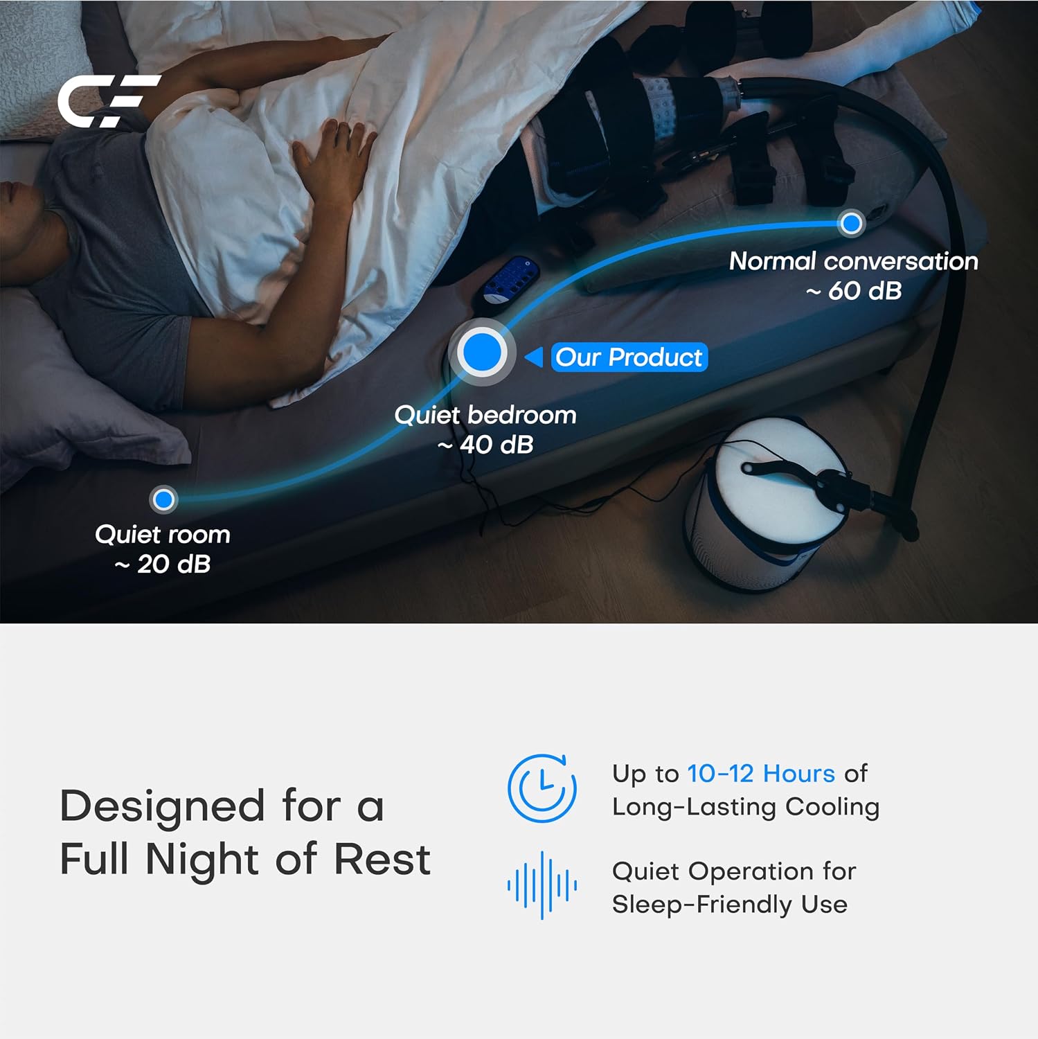 Detalle de CF-1 Cold Therapy Machine for Knee Replacement – Precise, Quiet Ice Therapy System