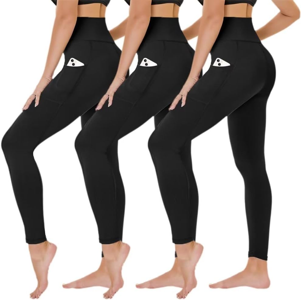 Detalle 2 de TNNZEET 3er Pack Leggings Damen High Waist blickdicht