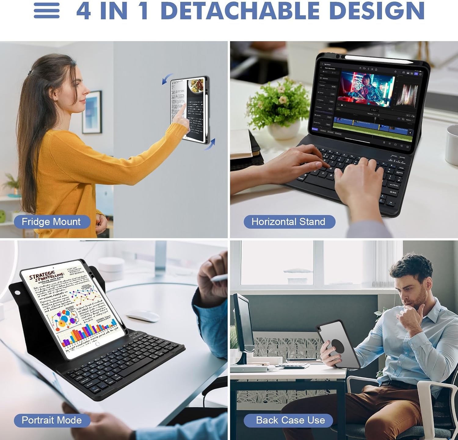 Thumbnail 6 de Nsyee Magnetic Detachable Keyboard Case with Mouse for 10.2/10.5 Inch iPad (9th–7th Gen) and iPad Pro 2017