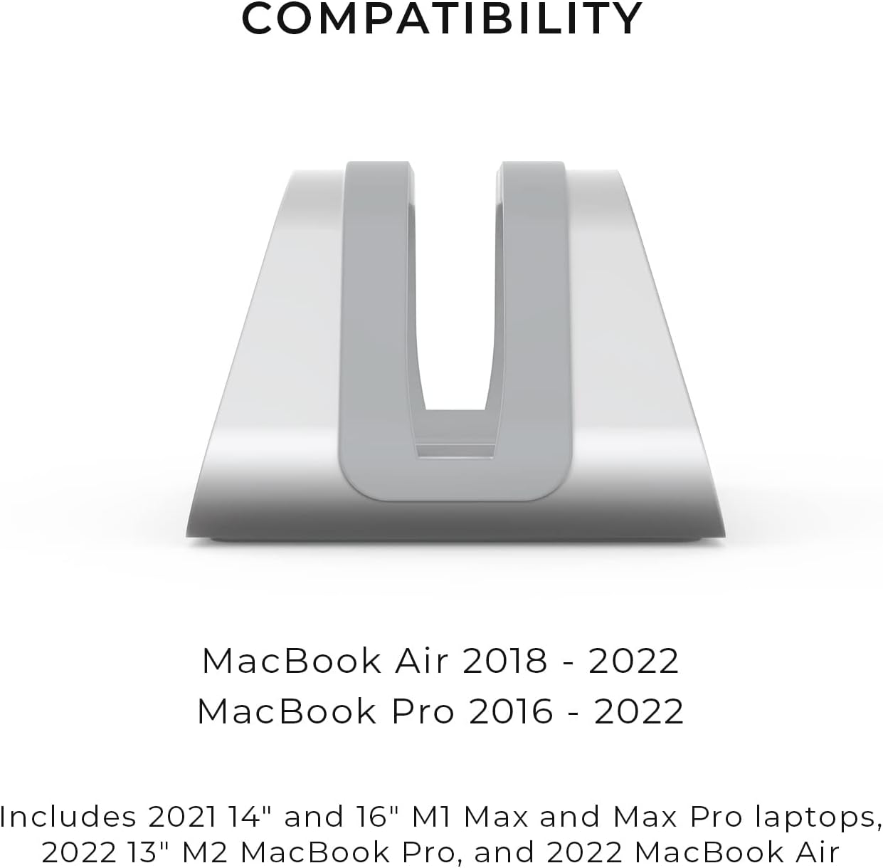 Thumbnail 3 de HumanCentric 401-1024-S 縦型ノートPCスタンド アルミ製・シルバー、交換式インサート