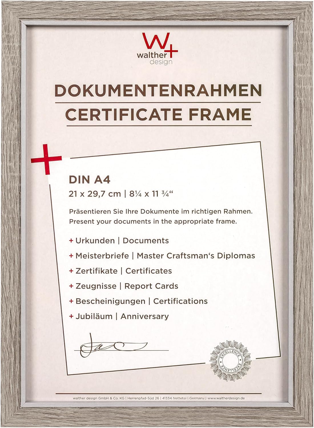 Thumbnail 6 de Cadre photo Hygge Walther Design en bois nussbaum 15x20 cm – NC520N
