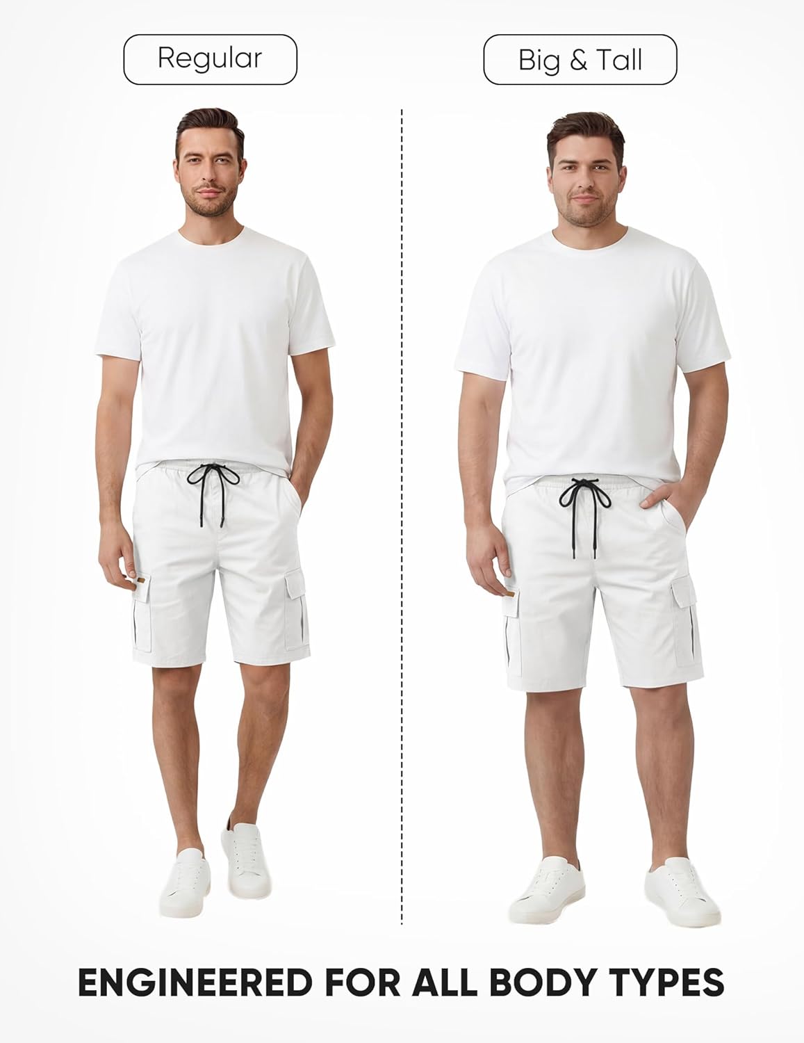 Thumbnail 5 de JMIERR Men's Casual Cotton Twill Cargo Shorts with 6 Pockets