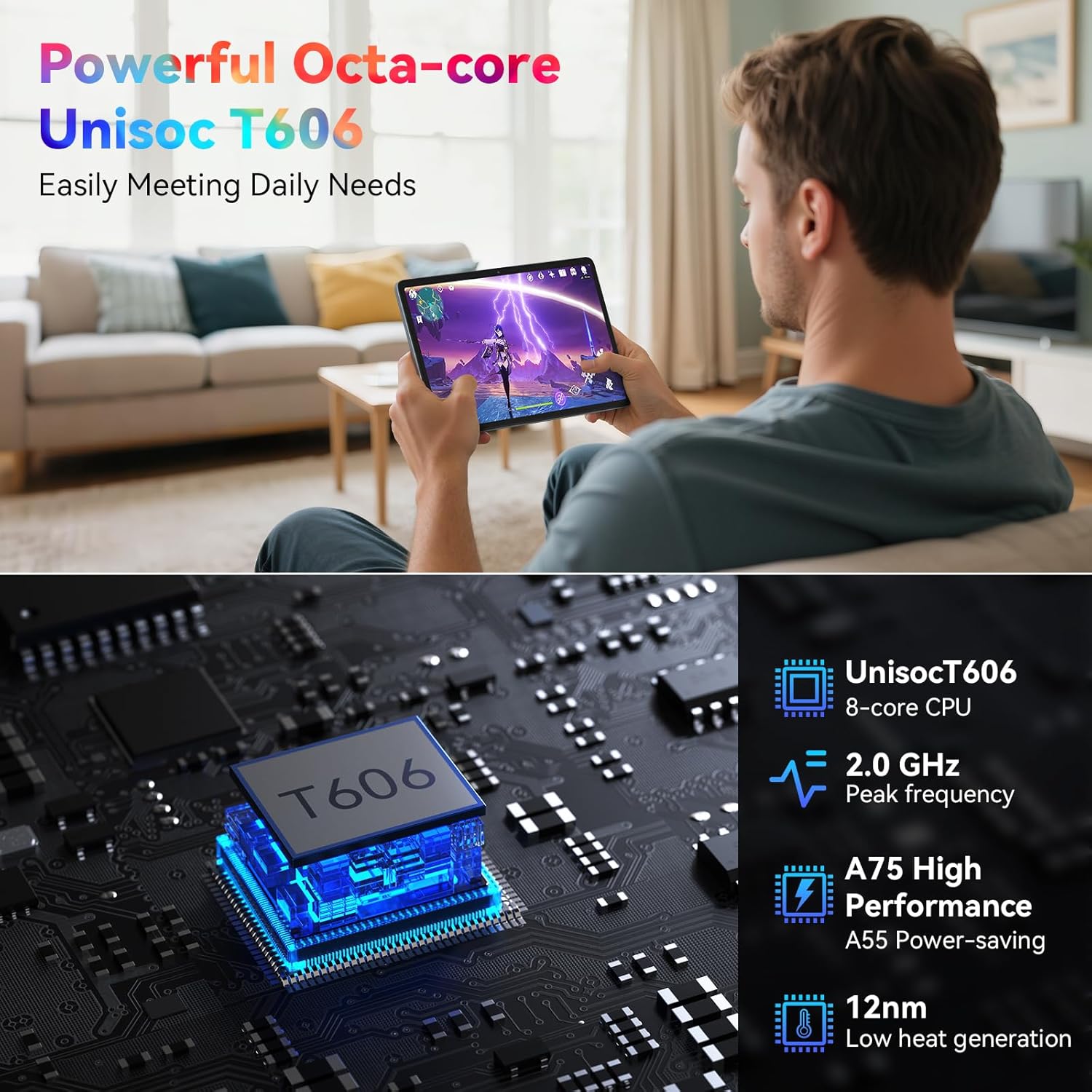 Thumbnail 5 de VekfulPC Android 16 Tablet 10-Inch: 2-in-1 AI-Powered Tablet with Keyboard