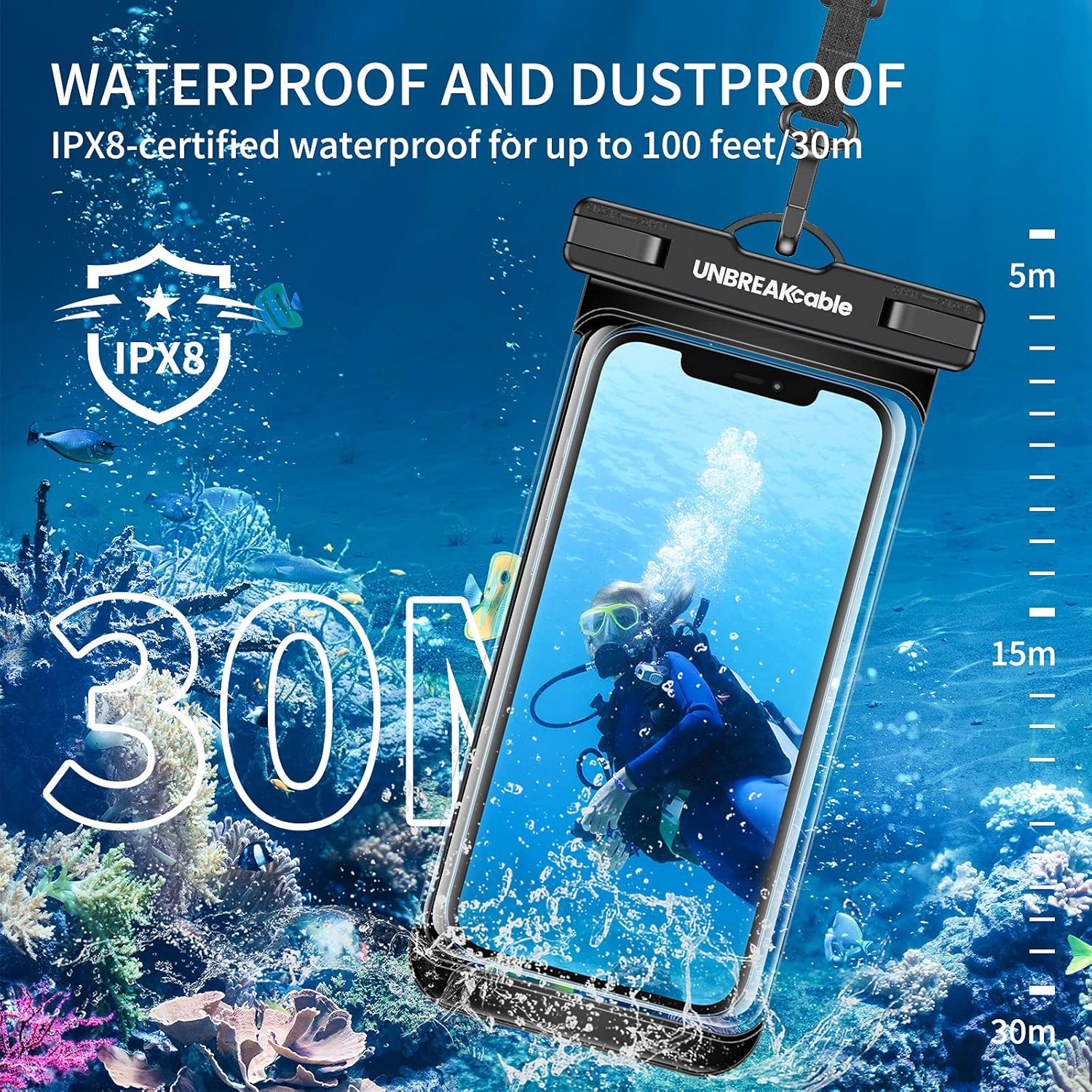 Detalle 2 de UNBREAKcable Funda impermeable universal IPX8 7