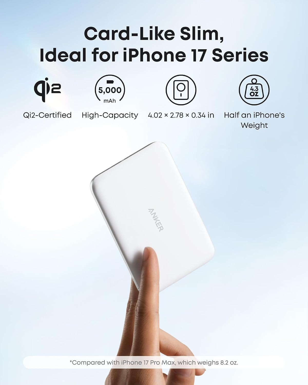 Detalle 1 de Anker Nano Qi2 15W Power Bank MagSafe 5000 mAh