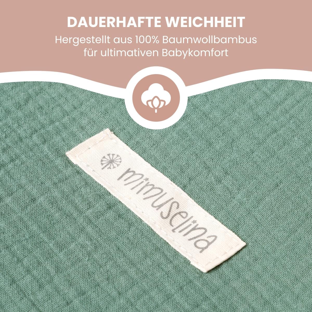 Thumbnail 6 de MIMUSELINA Fußsack Babyschale – Ganzjährig nutzbar für Babys von 0–12 Monaten, Mint