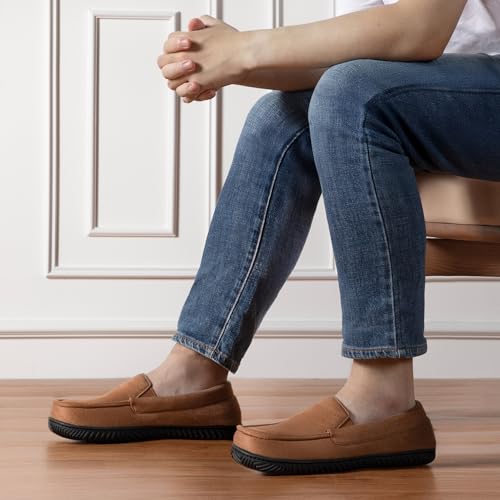 Detalle 2 de RockDove chaussons mocassins homme 42 EU marron, mousse à mémoire de forme