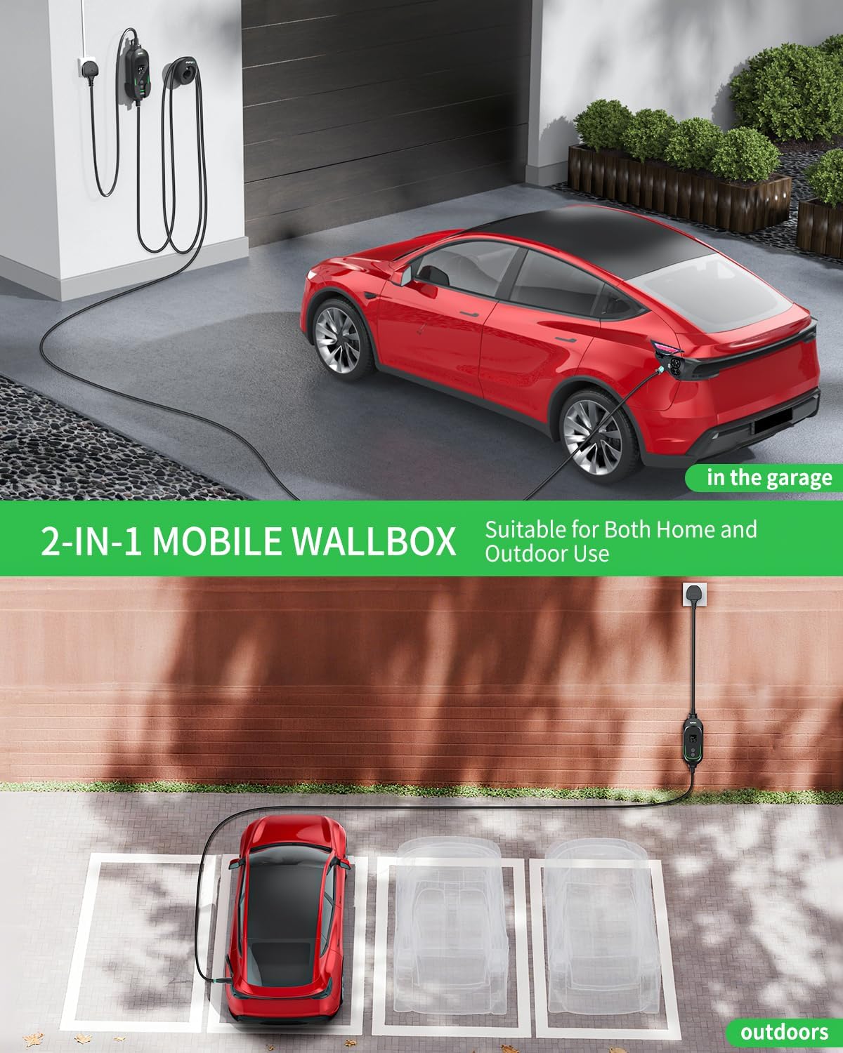 Detalle de INFGO EV Charger 10m Type 2 cable 2.4kW 🔌