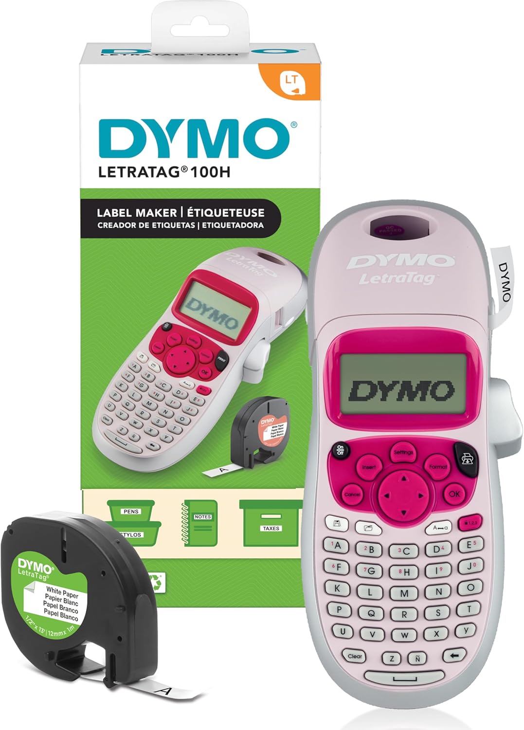 DYMO LetraTag LT-100T etichettatrice palmare 13 caratteri rosa 🖨️