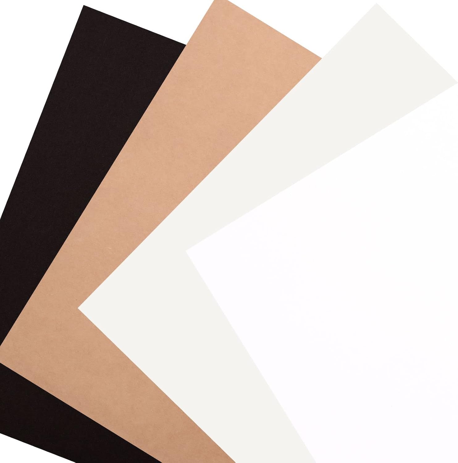 Detalle 2 de Florence Papier Calligraphie A5 – 60 feuilles multicolores (Blanc, Noir, Blanc cassé, Kraft) – 216 g/m², surface lisse