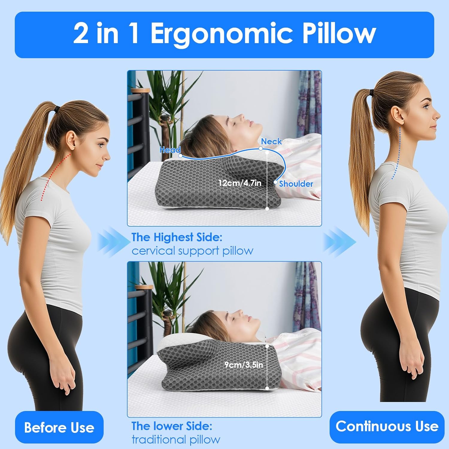 Thumbnail 4 de Gaethra Almohada Cervicales 63×34 cm