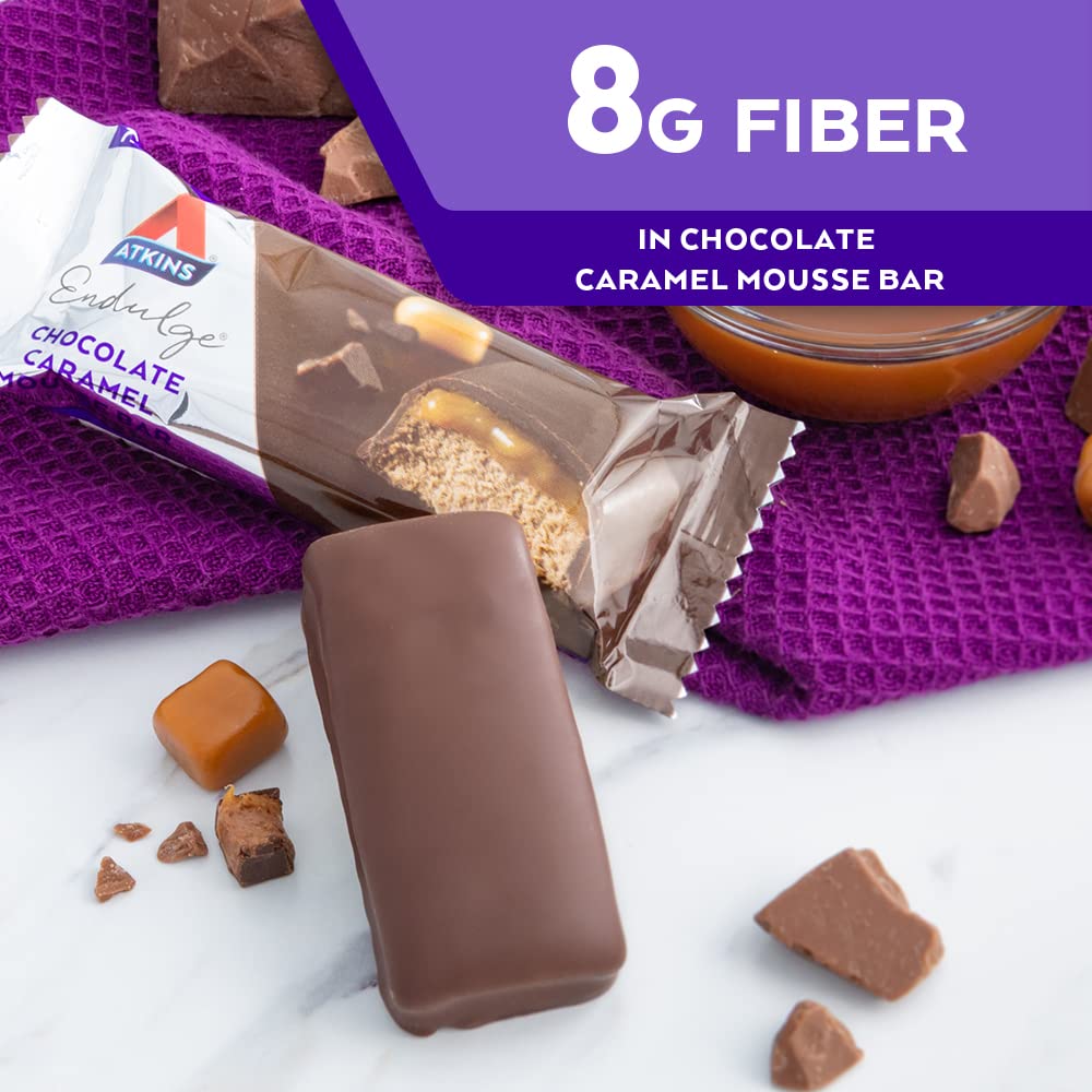 Thumbnail 3 de Atkins 705285 Endulge Chocolate Caramel Mousse Bars, 1g Sugar, 5 Count