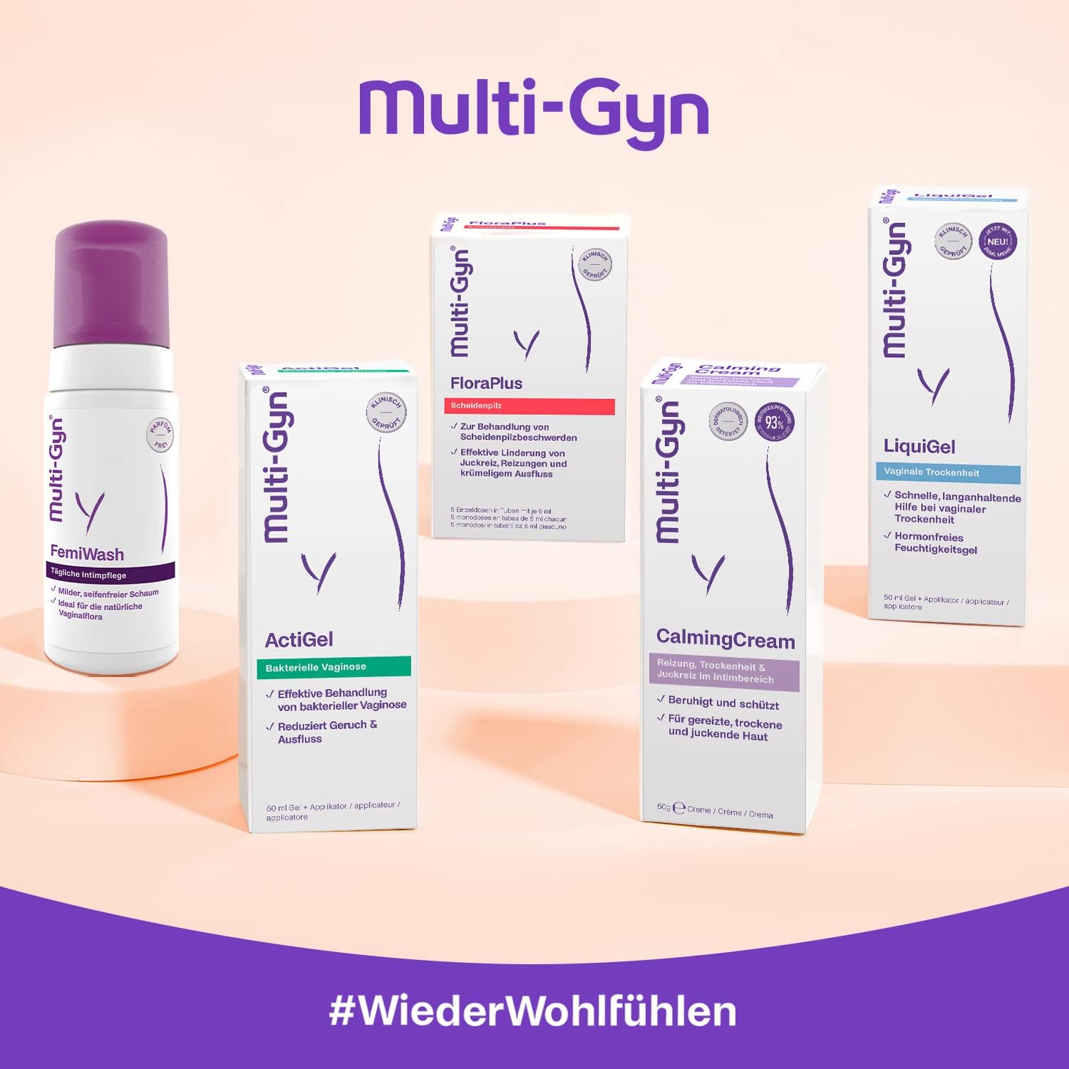 Detalle de Multi-Gyn ActiGel – Behandlung und Vorbeugung bakterieller Vaginose (50 ml)