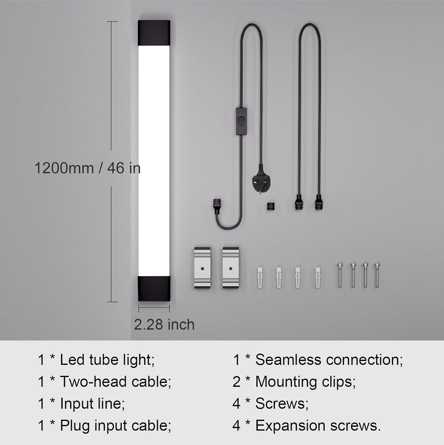 Thumbnail 4 de Amdelne 6000K 4FT LED batten light 36W