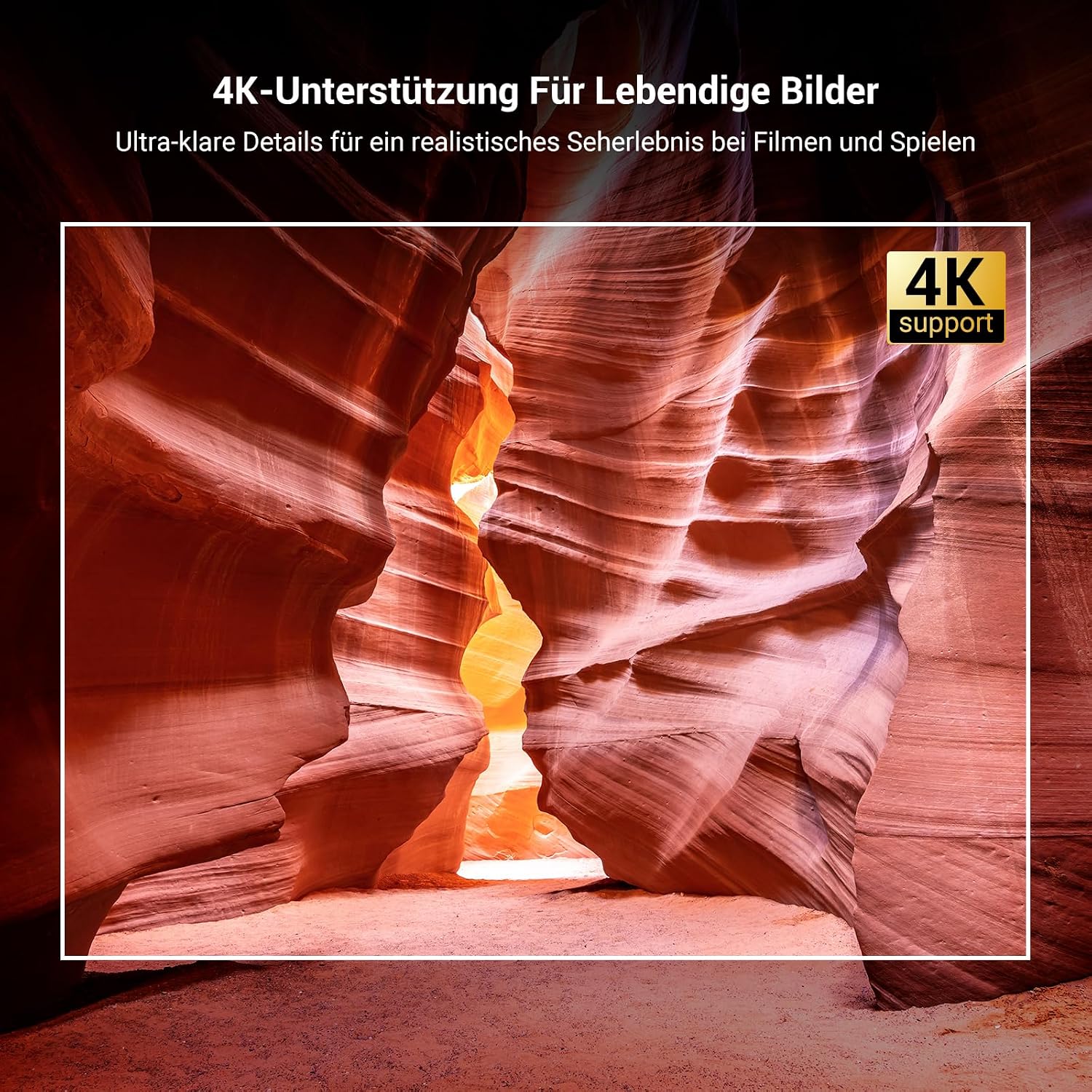 Detalle de HAPPRUN 4K Smart Beamer mit 1000 ANSI‑Lumen