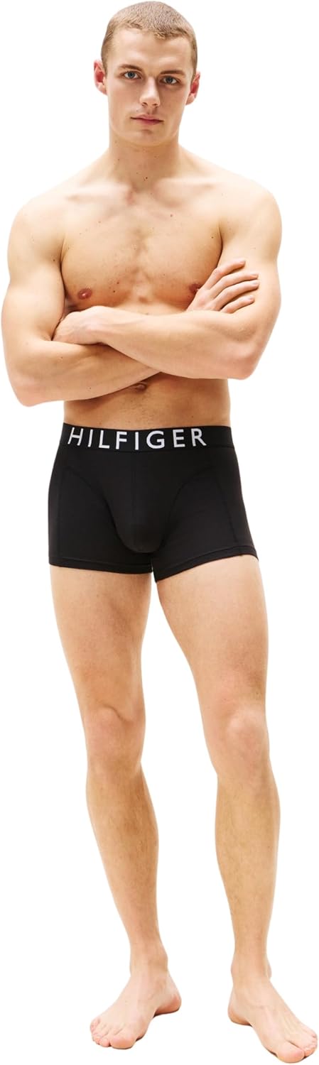 Detalle de Tommy Hilfiger Boxers Lot de 3 Homme avec Ceinture Logo – Confort et style sans couture
