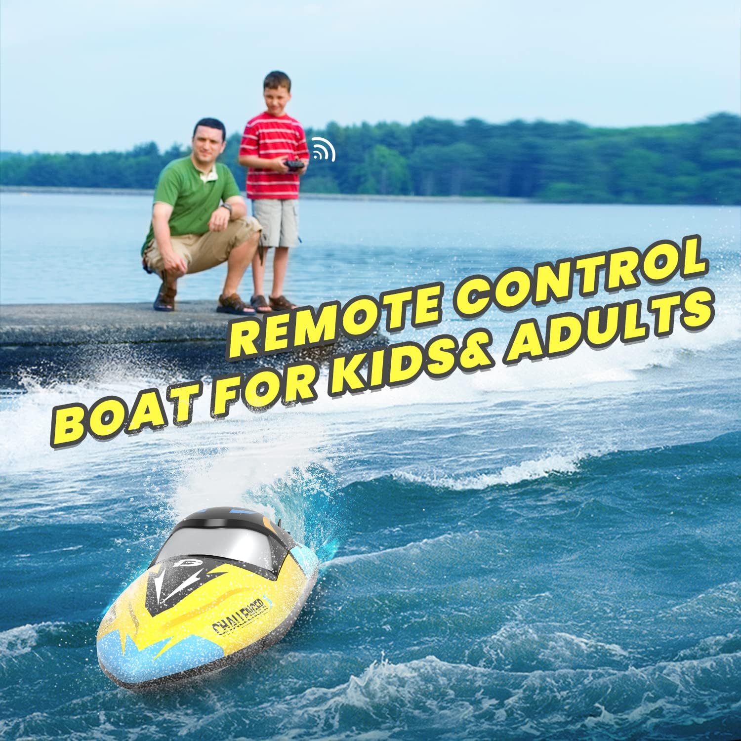 Thumbnail 6 de DEERC ferngesteuerte Boote mit Bürstenlosem Motor 2212 30 km/h