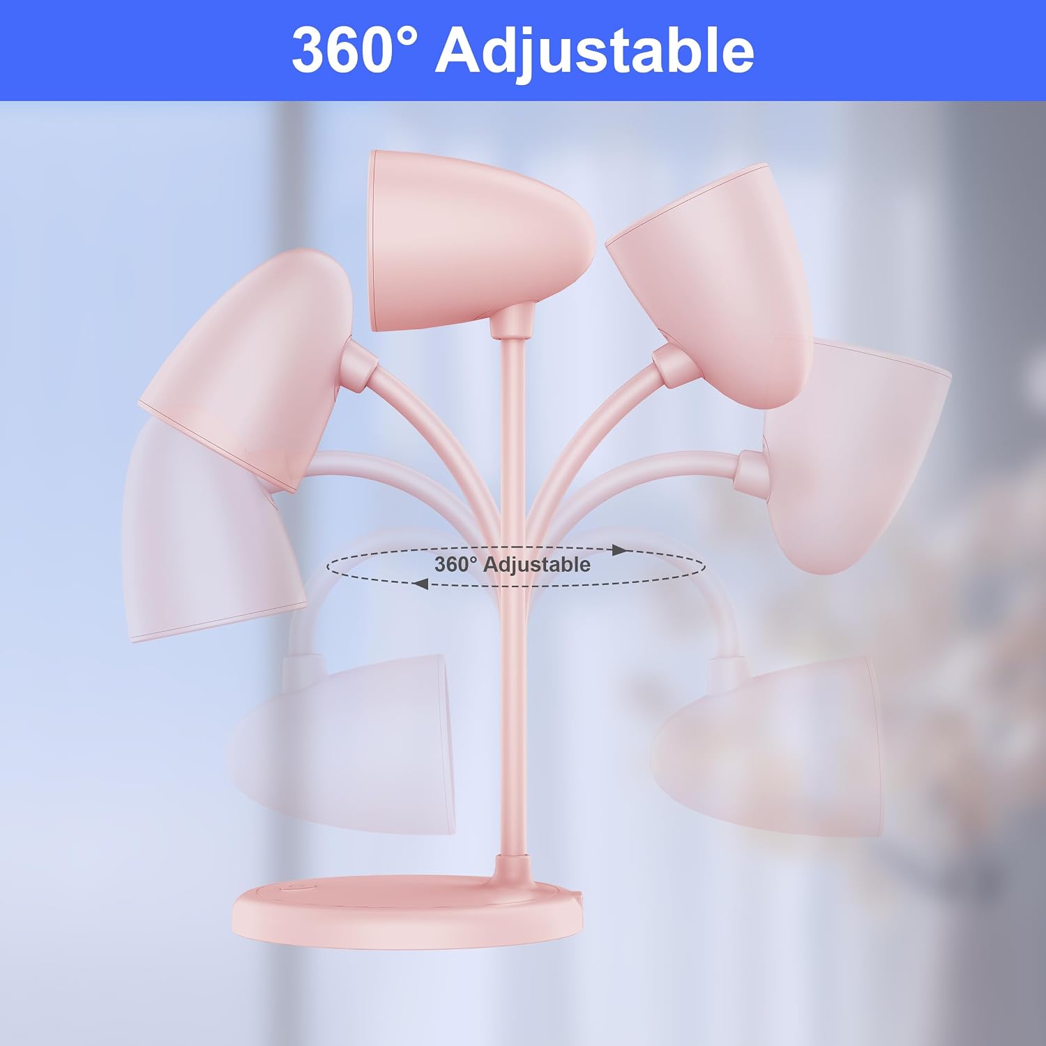Thumbnail 5 de RORENSE LED Desk Lamp 463lm Pink