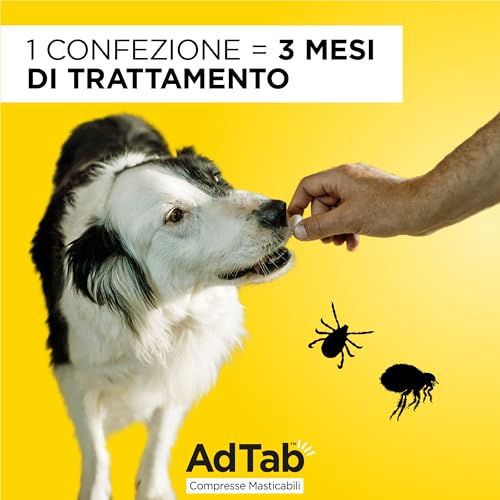Detalle de AdTab 3 Compresse Masticabili per Cani 900 mg (22-45 Kg) – Contro pulci e zecche, gusto carne