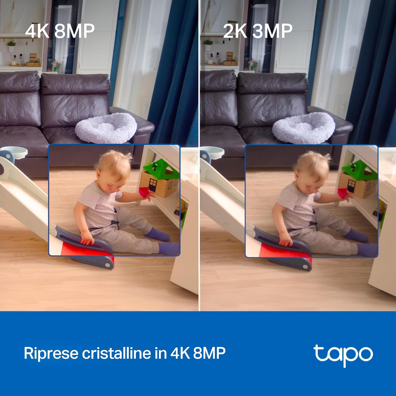 Thumbnail 1 de TP-Link Tapo C250 4K 8MP: telecamera Wi‑Fi interna con AI Tracking, visione notturna e allarme integrato
