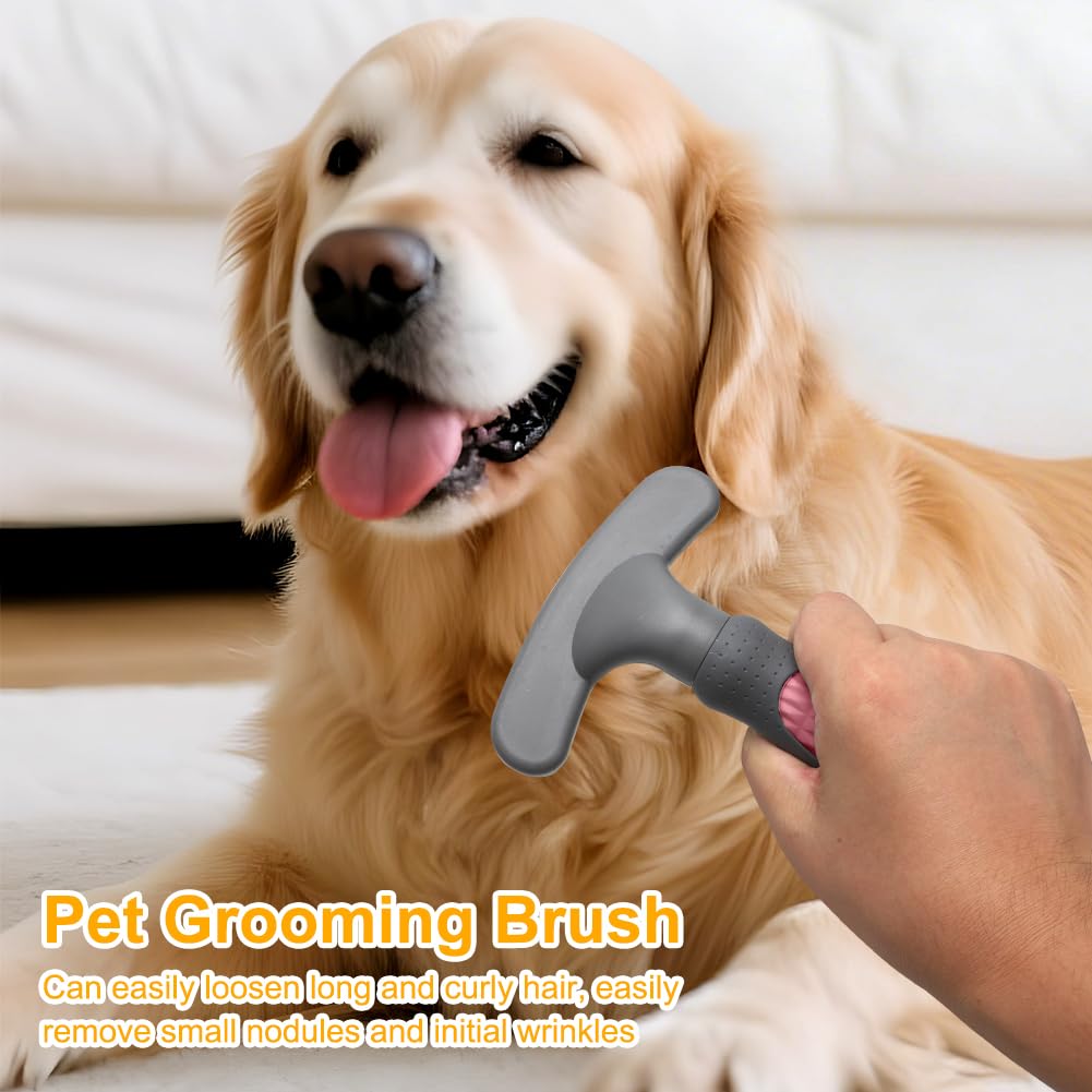 Thumbnail 2 de Umllpet Hund und Katzenbürste für Langhaar: Entfilzer & Unterwollkamm gegen Knoten (rosa)