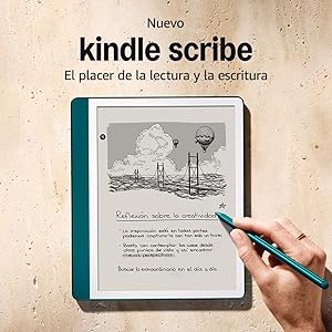 Detalle de Amazon Kindle Scribe (64 GB) ✍️ Pantalla rediseñada y lápiz premium Verde jade