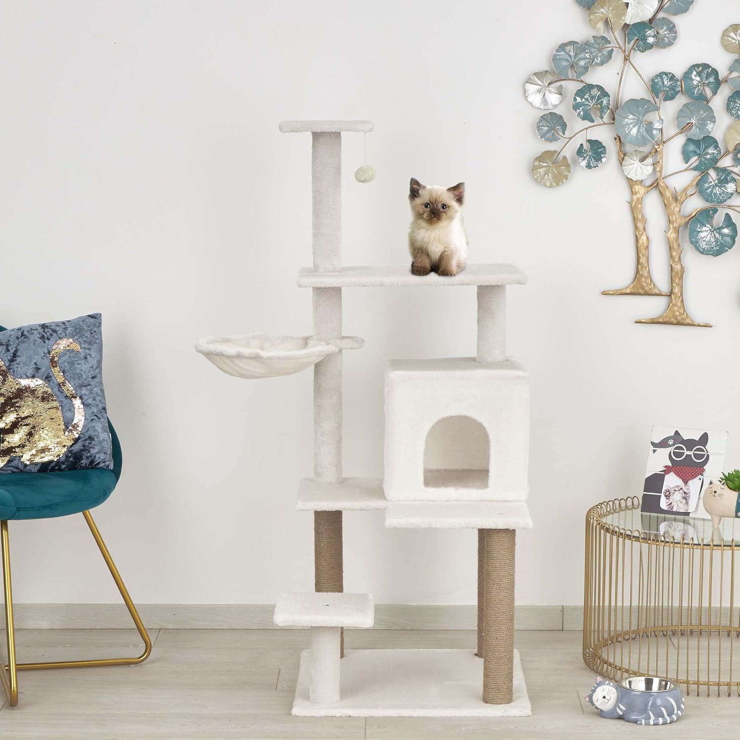 Detalle 1 de Baroni Home Tiragraffi per gatti 45x45x122 cm