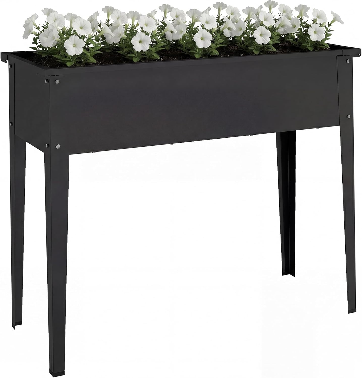 Potager sur pieds Outsunny 80 L en métal, 100 x 40 x 80 cm (noir)