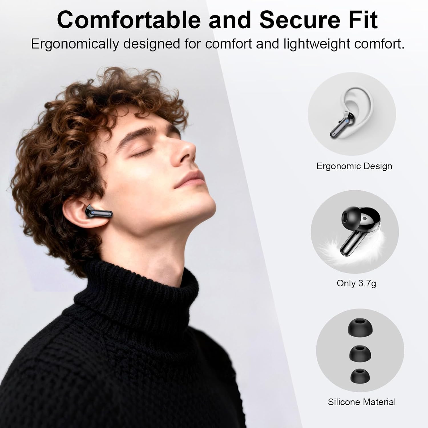 Detalle de Kabellose Bluetooth In-Ear Kopfhörer A97 Pro – 5.4, 14,2 mm Graphenmembran, IPX7, 40 Std Gesamtakku