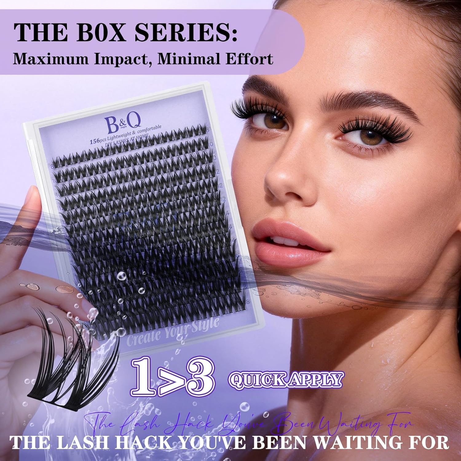 Detalle de B&Q Flora Lash Clusters Kit Flaunt Lash Clusters (D-Curl) DIY Lash Extension Clusters Kit