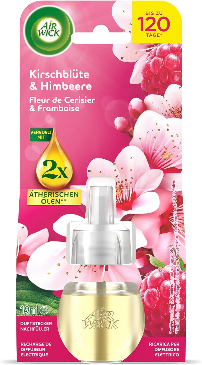 Thumbnail 1 de Air Wick Duftstecker Nachfüller Kirschblüte & Himbeere – 6x 19 ml Fruchtig-Floral, energiesparend
