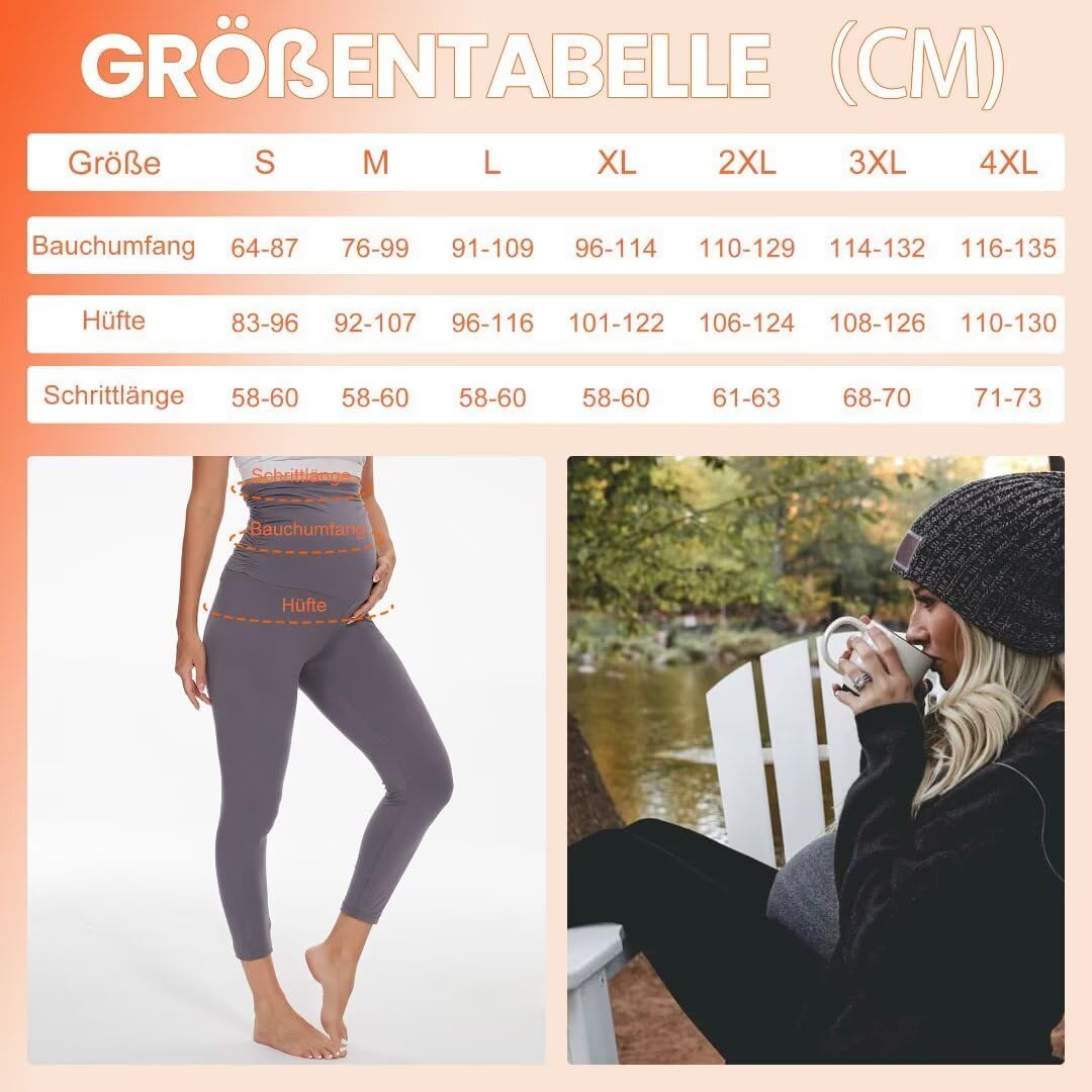 Thumbnail 3 de TNNZEET Umstandsleggings Damen – blickdichte Schwangerschafts-Leggings lang mit Taschen