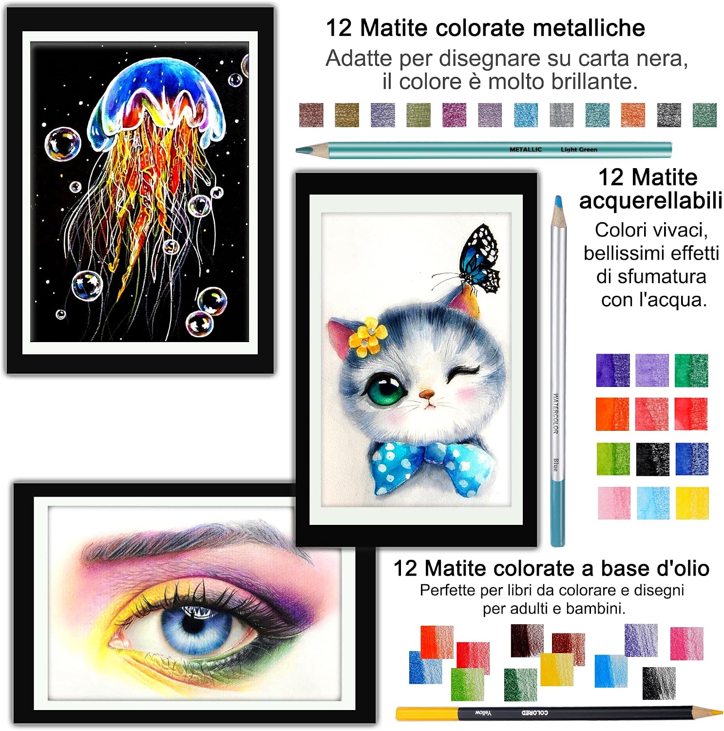 Thumbnail 2 de KALOUR 76 Kit di Disegno e Schizzo: set completo con taccuino, carta acquerello e tutorial