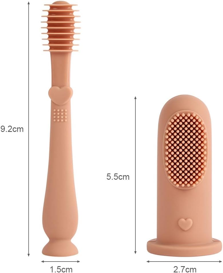Detalle 2 de Vicloon Spazzolini neonati in silicone 2 pezzi per 6–18 mesi 🦷