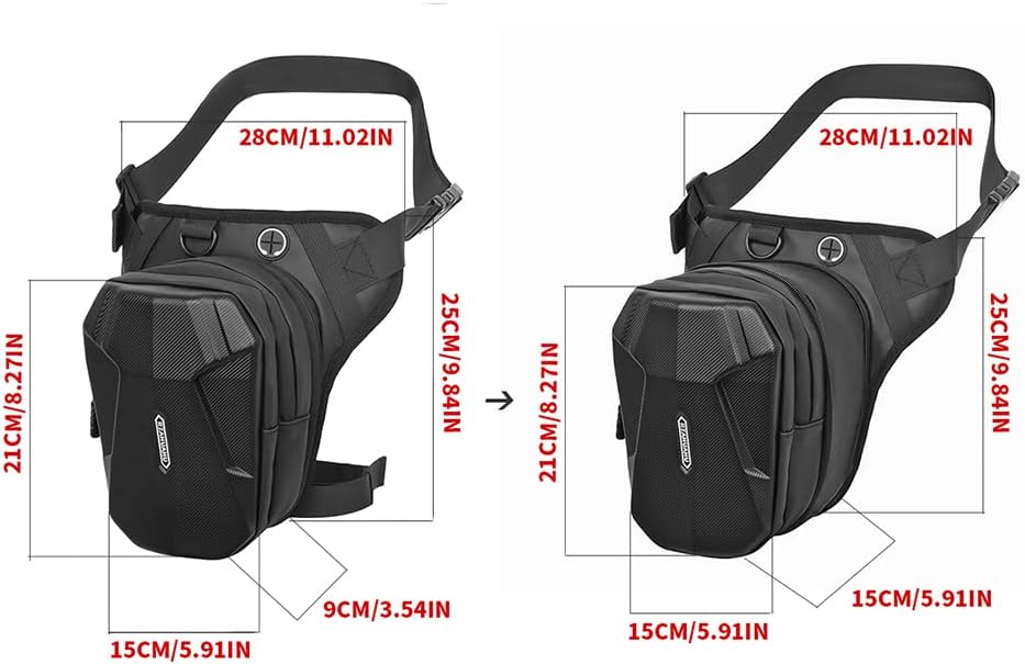 Thumbnail 3 de Gutriff Oberschenkeltasche & Beintasche für Herren und Damen – Sporttasche für Laufen, Radfahren, Motorrad, Arbeit (Schwarz, 26)