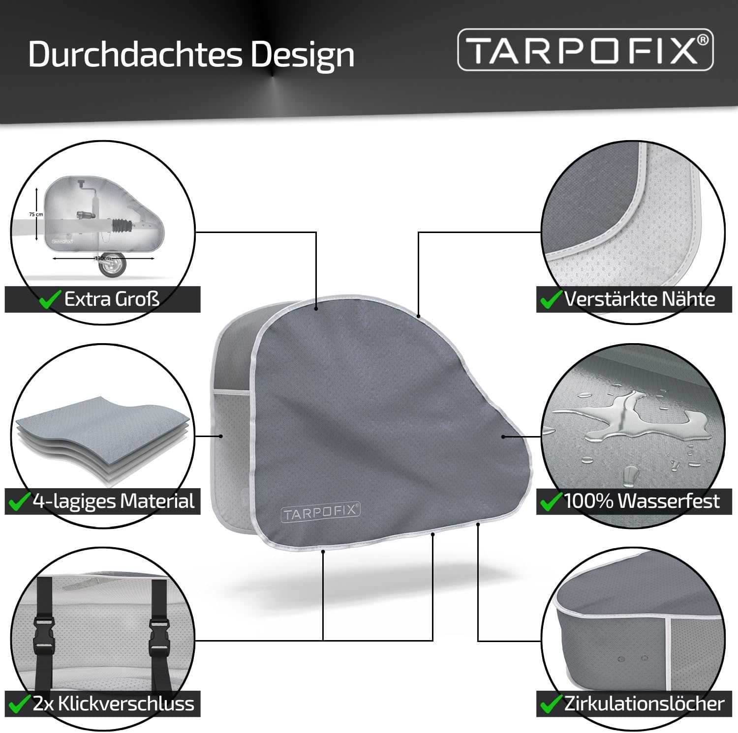 Thumbnail 5 de Tarpofix Deichselabdeckung 130×75 cm
