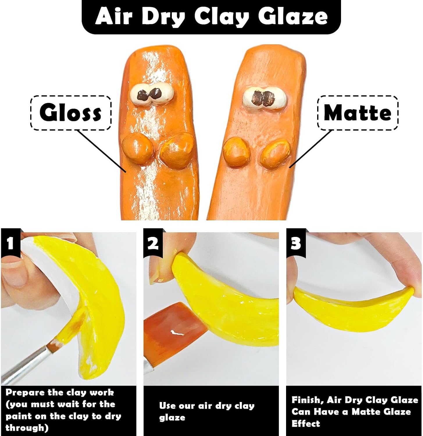 Thumbnail 1 de EIGTWEN Air-dry clay glaze and tool kit, 100 ml