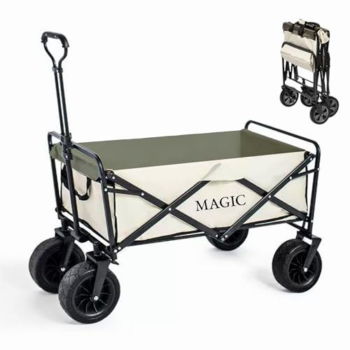 Detalle de Carro de playa y camping plegable MAGIC SELECT con ruedas grandes, bolsa y mango ajustable