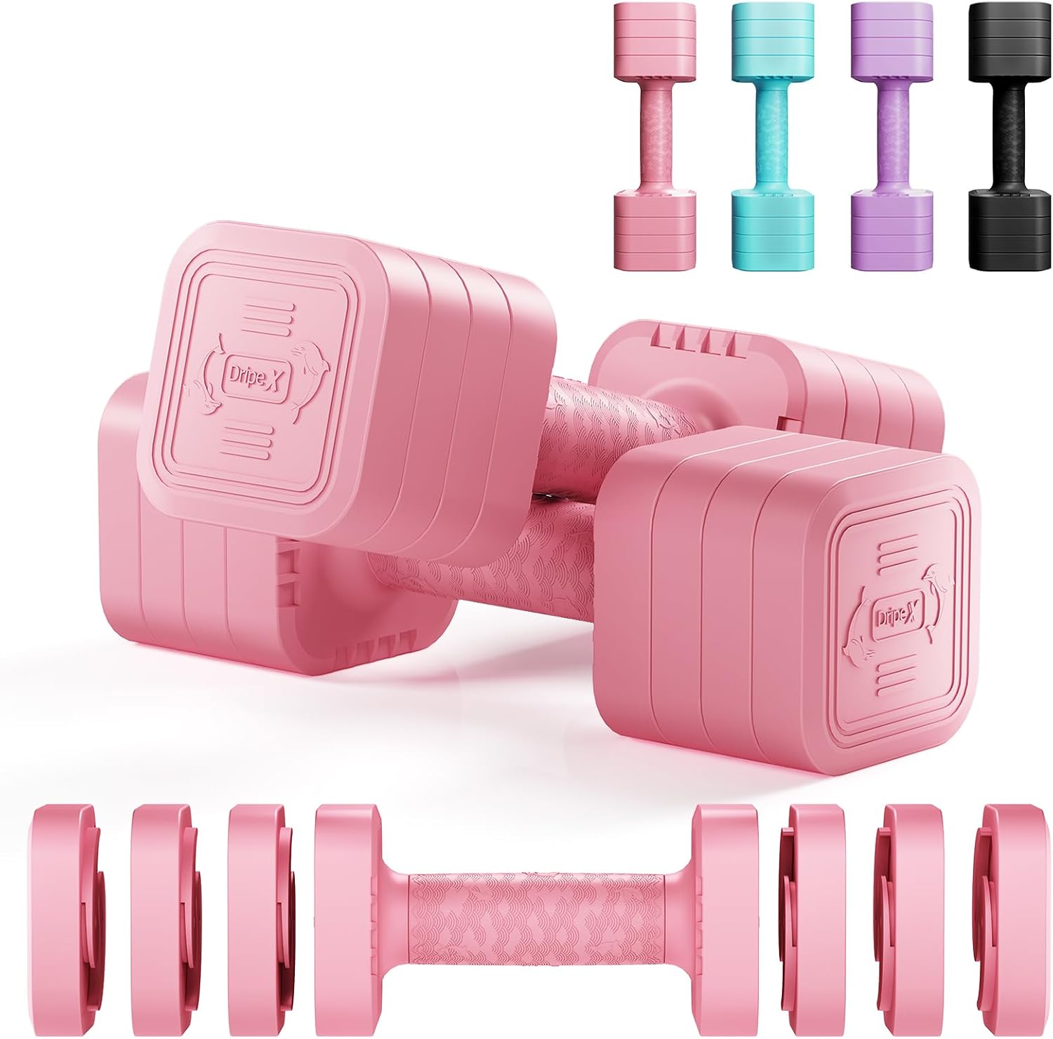Detalle de Dripex Verstellbare Hantel-Set 5 kg/2,5 kg 1 Paar đź’Ş