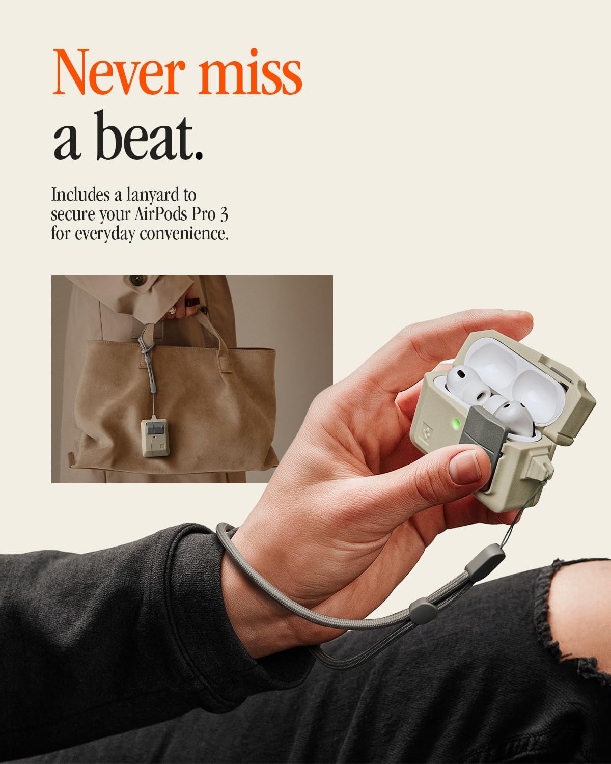 Thumbnail 5 de Spigen Classic LS Coque pour AirPods Pro 3e génération (2025) – Stone