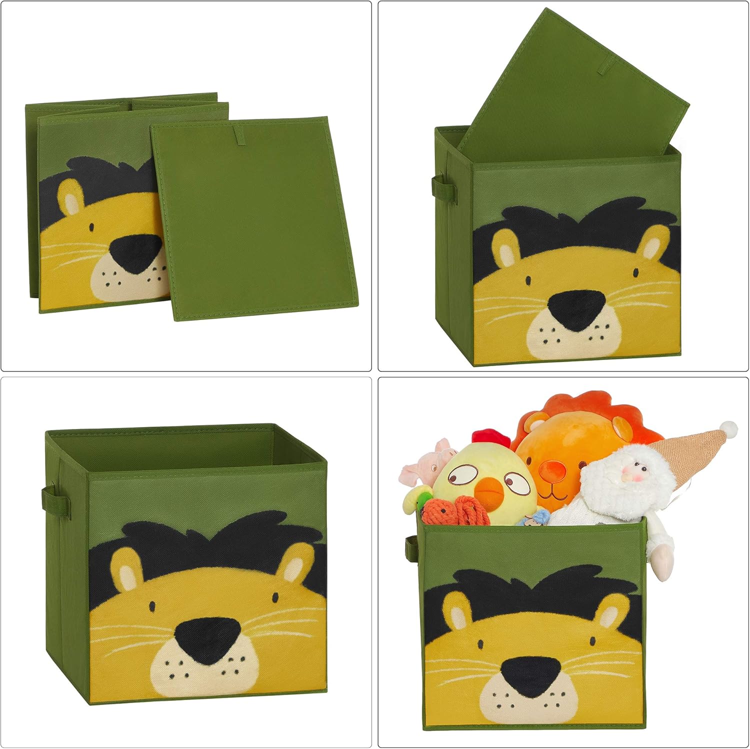 Thumbnail 4 de SONGMICS Boîte à jouets lot de 3 30 x 30 x 30 cm