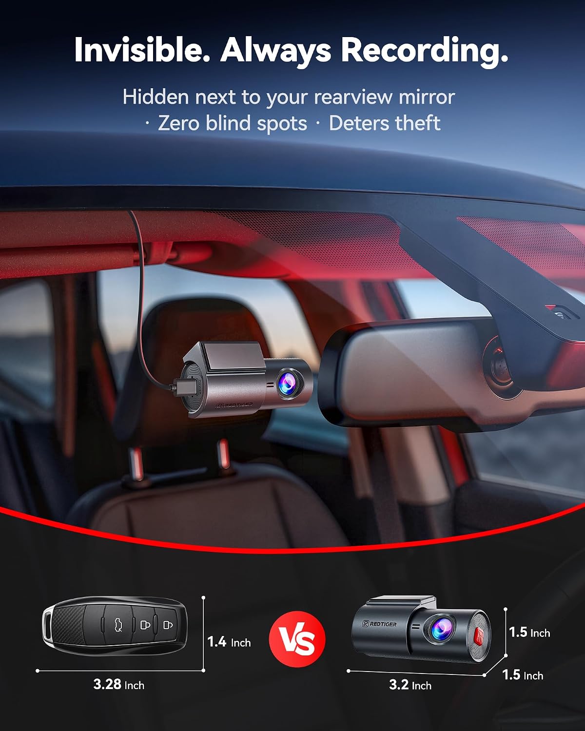 Detalle de REDTIGER 4K dash cam