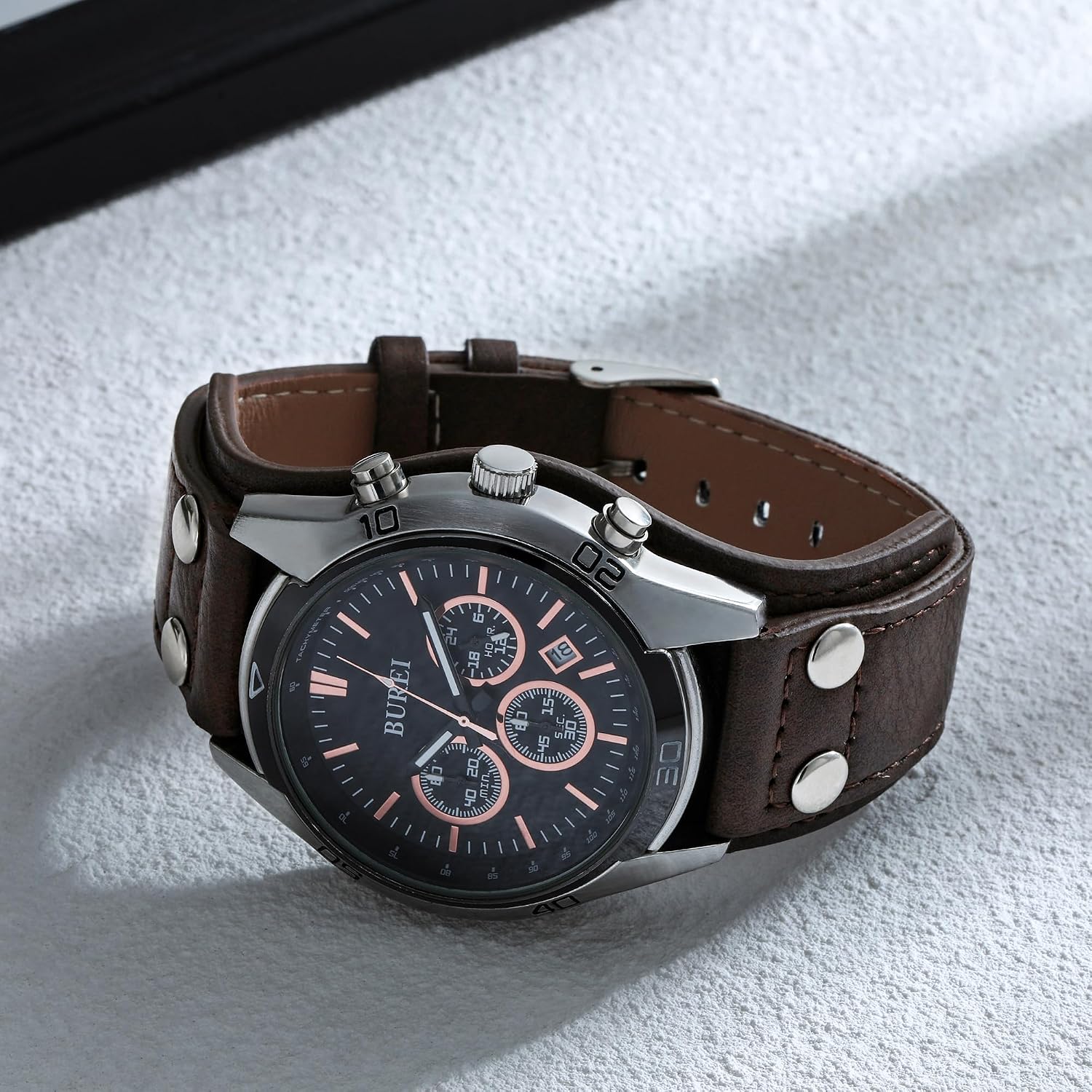 Detalle 2 de BUREI Montre chronographe Vintage