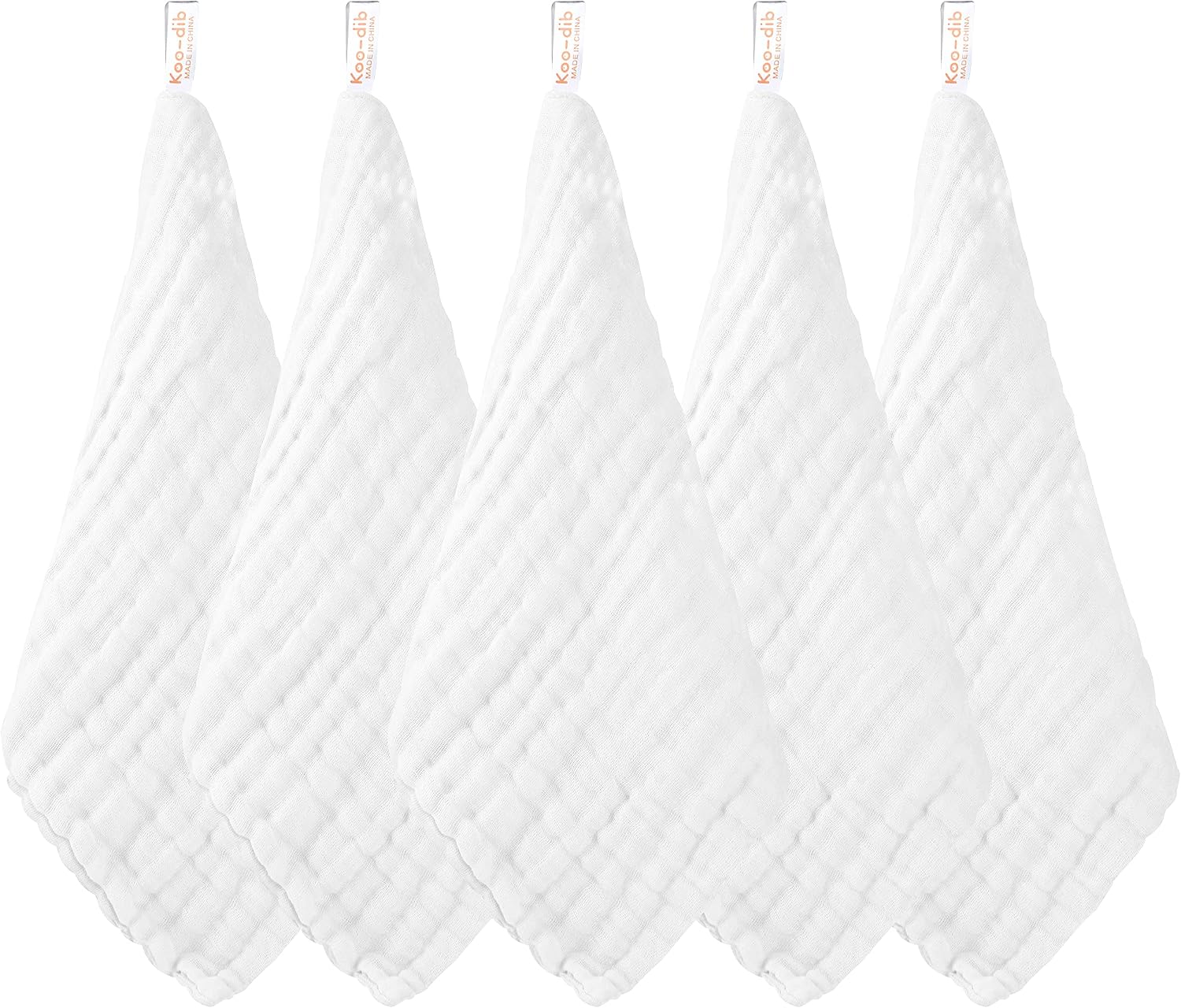Thumbnail 1 de Koo-dib Mussola Asciugamani Neonato 10 Pezzi 25x25 cm – Mussole per Bagnetto in Cotone