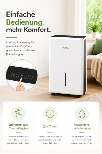 Thumbnail 7 de Comfee MDDP-50DEN7 Entfeuchter – 50 L/24h, Raumgröße ca. 250 m³ (100 m²)