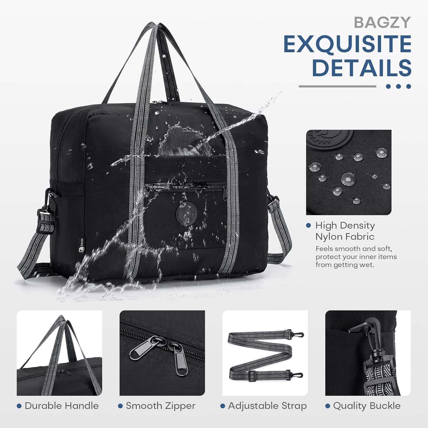 Thumbnail 4 de BAGZY Sac de Voyage Cabine Avion Pliable 32L – Polyvalent, Durable et Compact